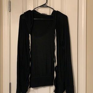 Brandy Melville black zip up hoodie